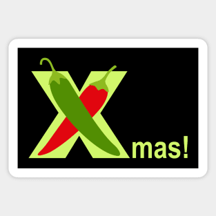 Red and Green Chile Christmas Sticker